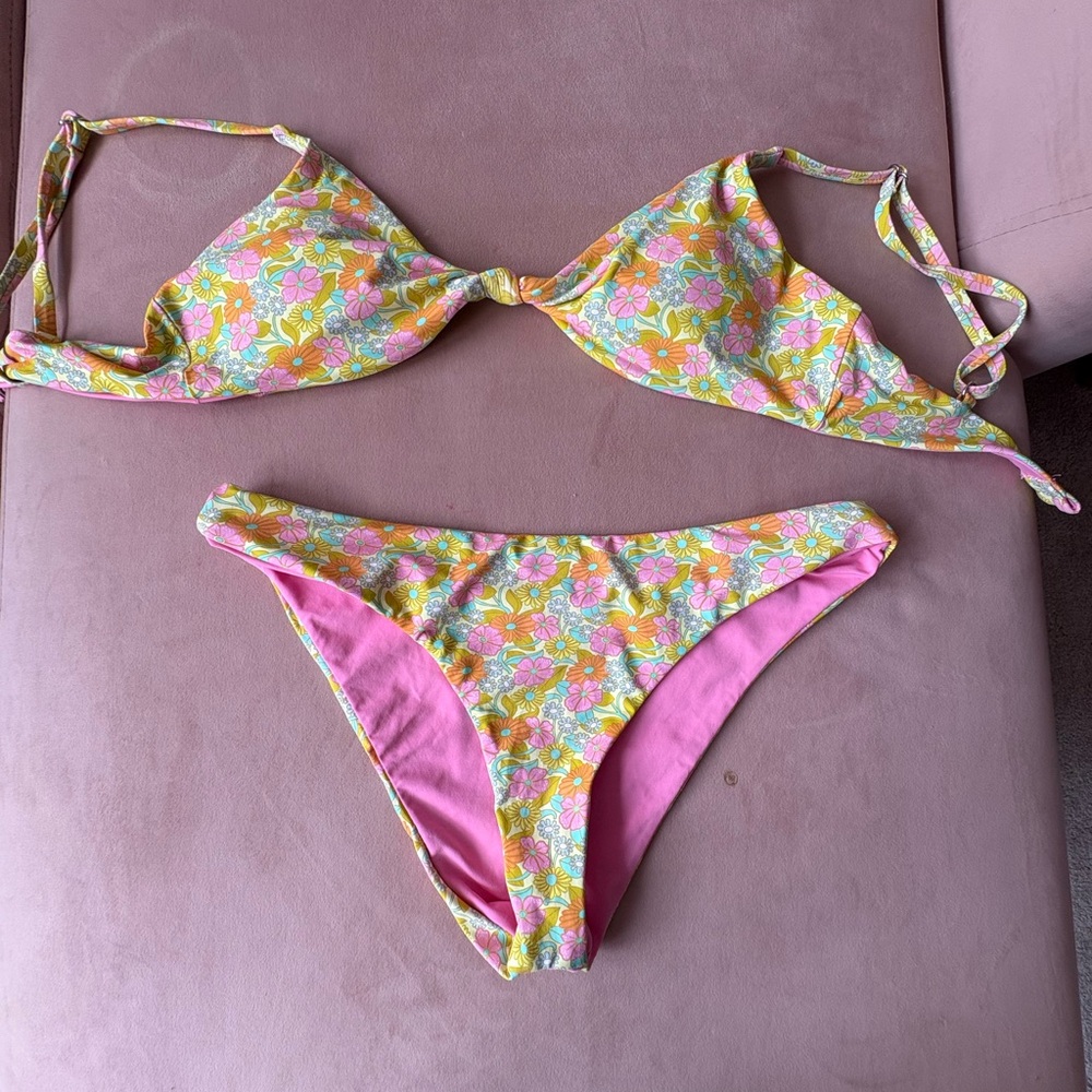 Dippin' Daisy's Pink and Yellow Floral Bikini